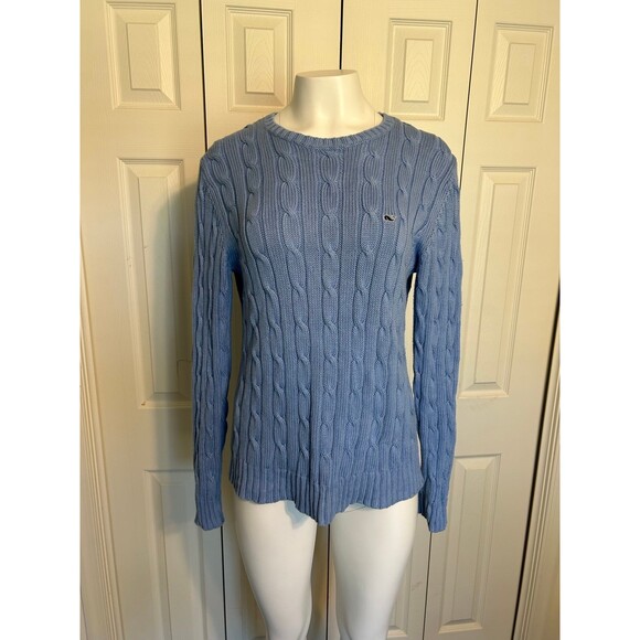 Vineyard Vines womens Cotton Blend Crewneck Cableknit Sweater Size XL - Picture 1 of 7
